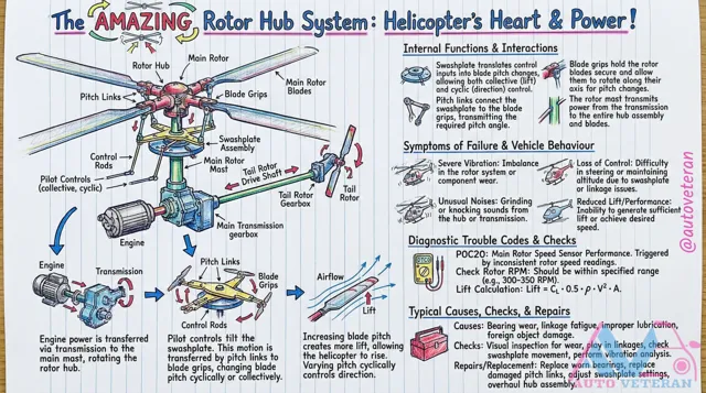 Helicopter Rotor Hub Failure Symptoms and Diagnosis