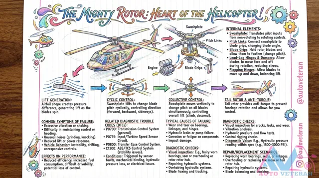 Helicopter Swashplate Failure Symptoms and Diagnosis