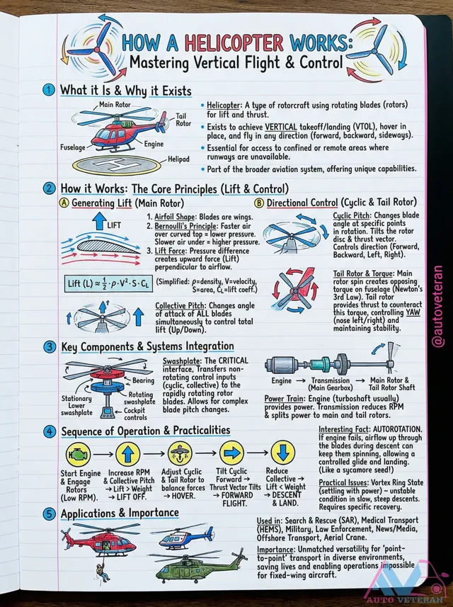 Helicopter Vertical Flight and Control Principles