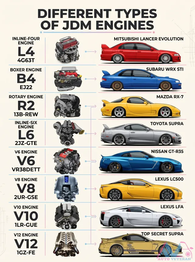 JDM Engine Configurations: From Inline Four to V12