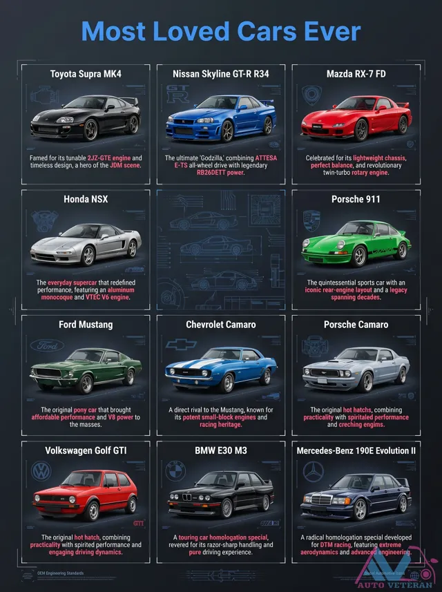 JDM Tuner Car Icons and Legends