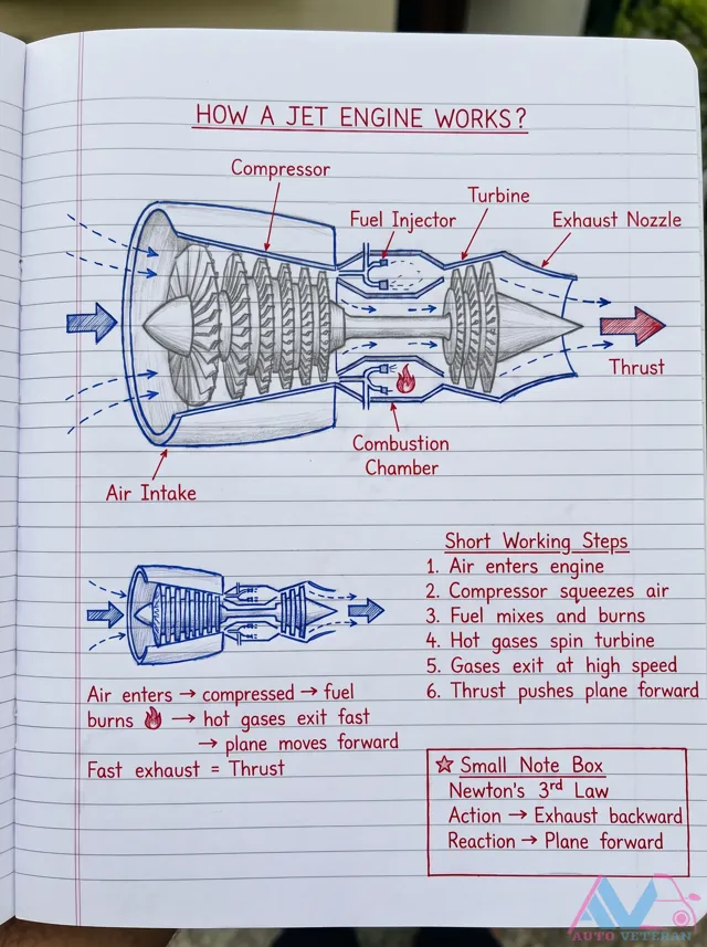 Jet Engine Working Principle and Thrust Generation