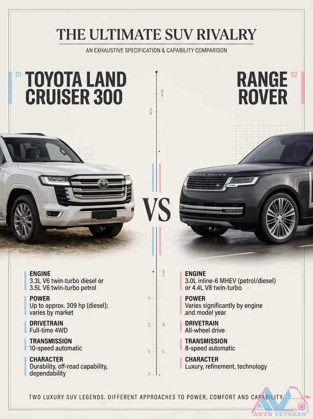 Land Cruiser 300 vs Range Rover: Power and Capability