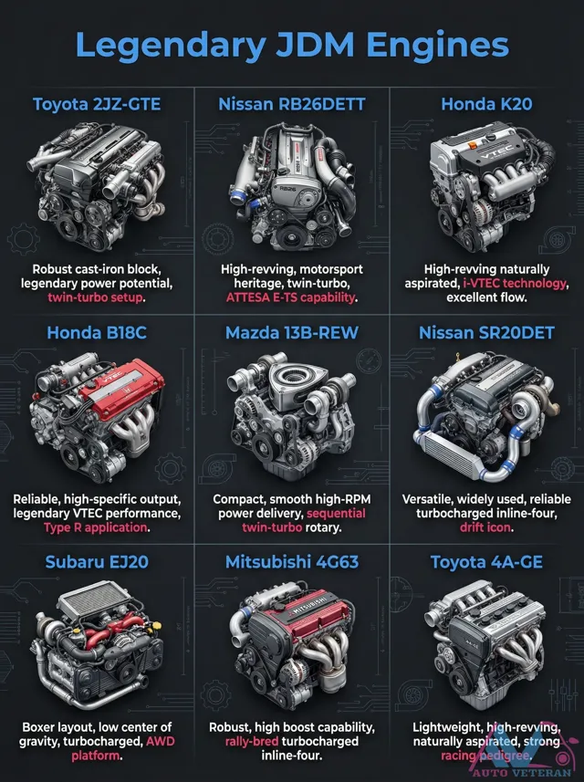 Legendary JDM Engines Specs and Capabilities