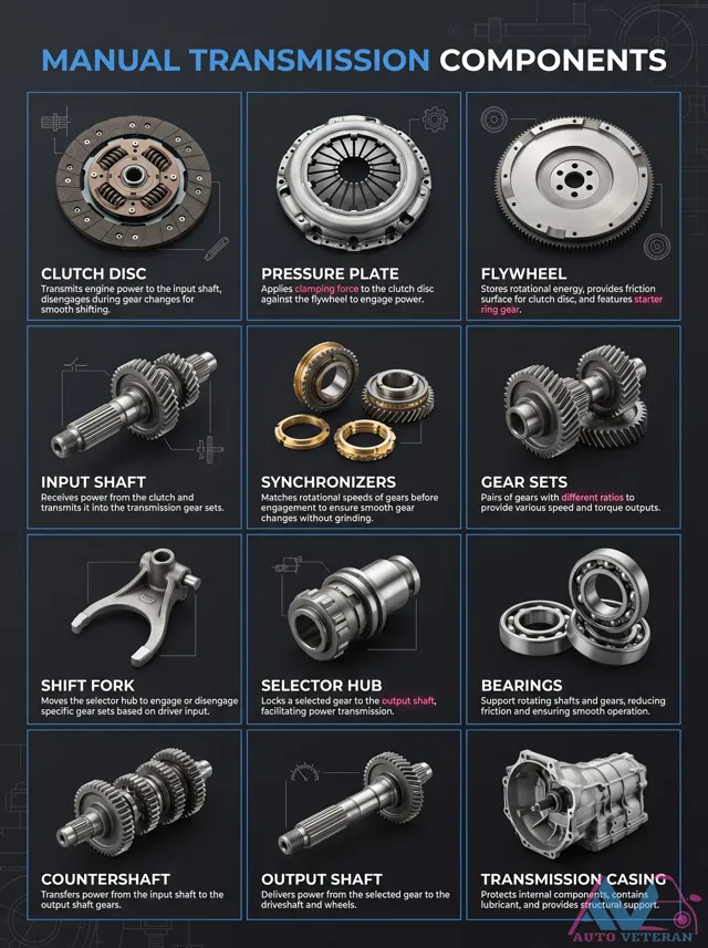 Manual Transmission Components Clutch Disc Pressure Plate Flywheel