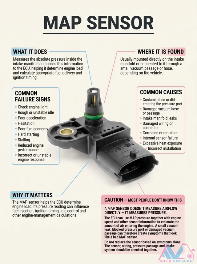 MAP Sensor Failure Symptoms and Common Causes
