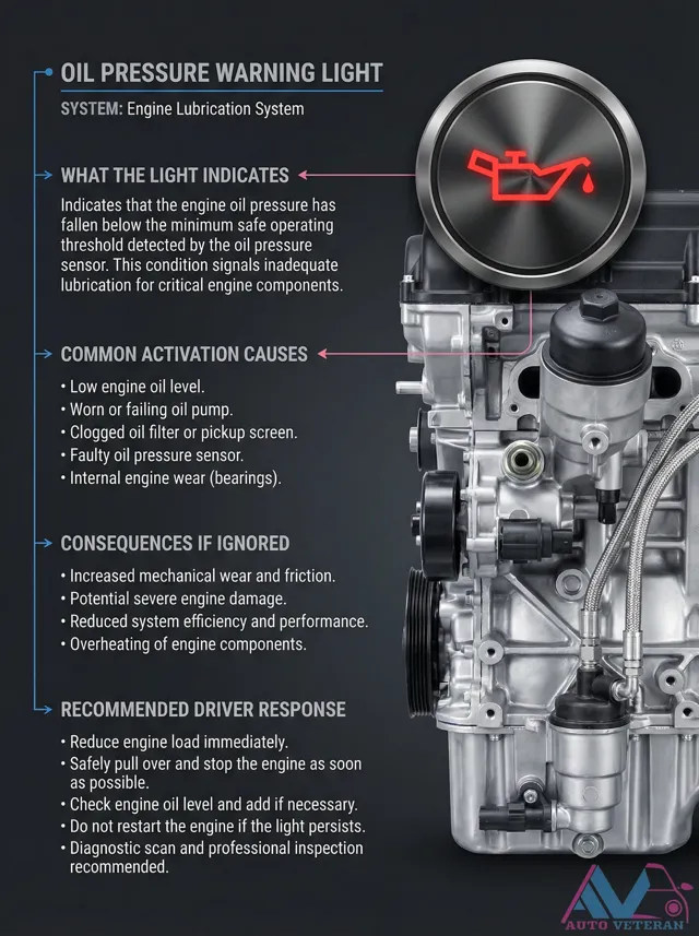 Oil Pressure Warning Light Activation Causes and Response