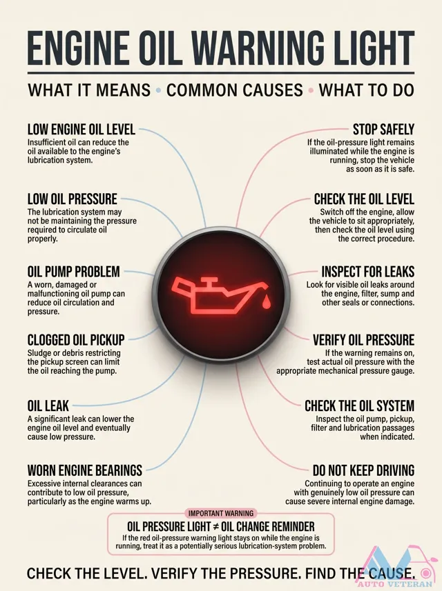 Oil Pressure Warning Light Causes and Actions
