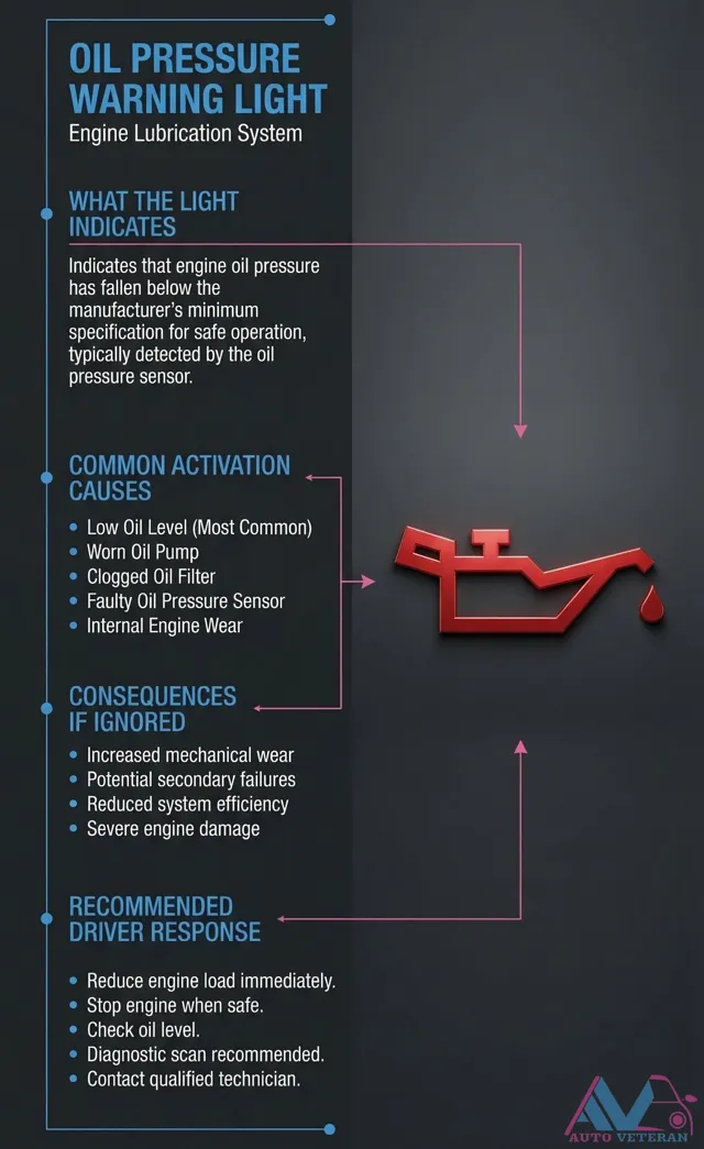 Oil Pressure Warning Light Causes and Driver Response
