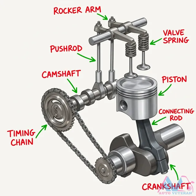 Overhead Valve Train: Camshaft to Rocker Arm