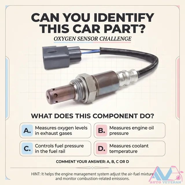 Oxygen Sensor: Measures Oxygen in Exhaust