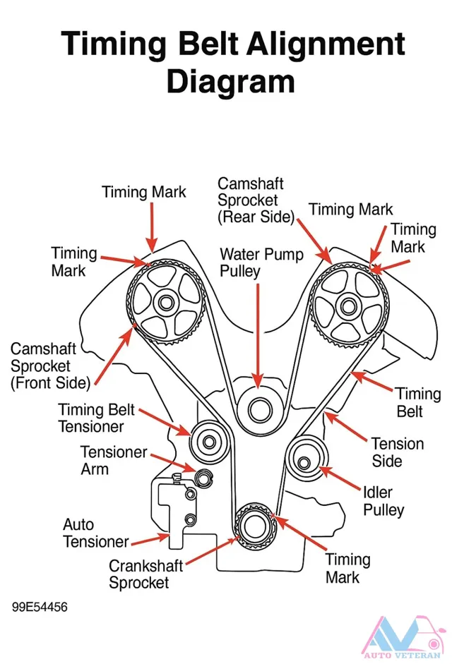 Timing Belt Alignment Marks and Sprockets