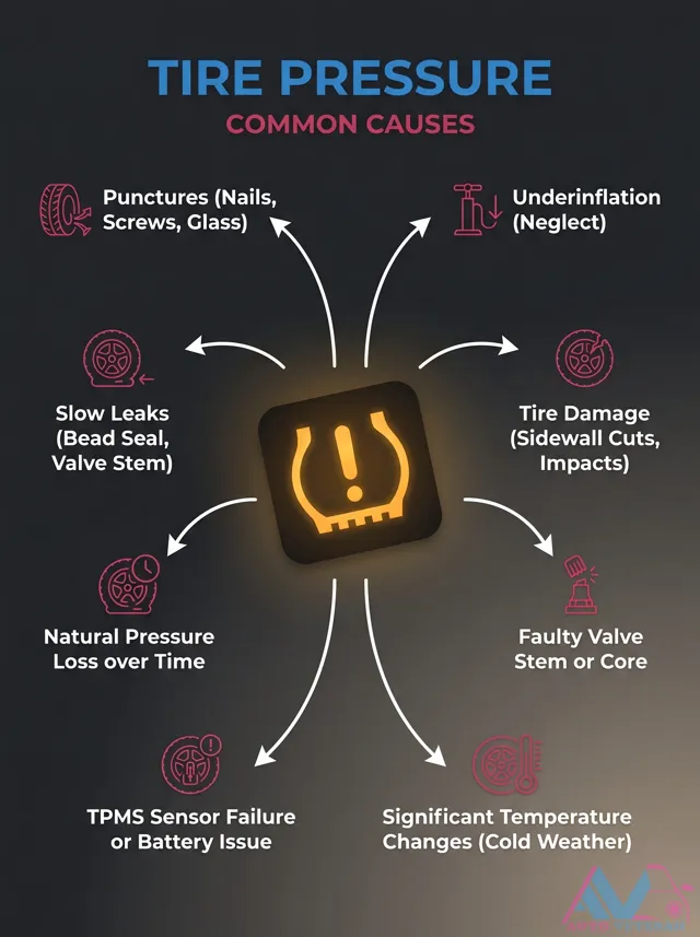 Tire Pressure Warning Common Causes