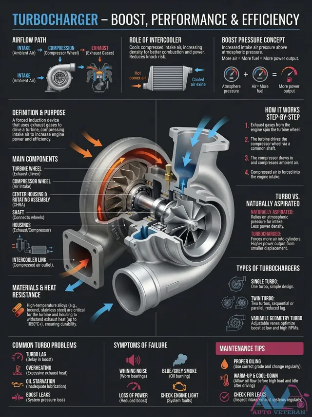Turbocharger Boost, Performance, and Efficiency Diagram