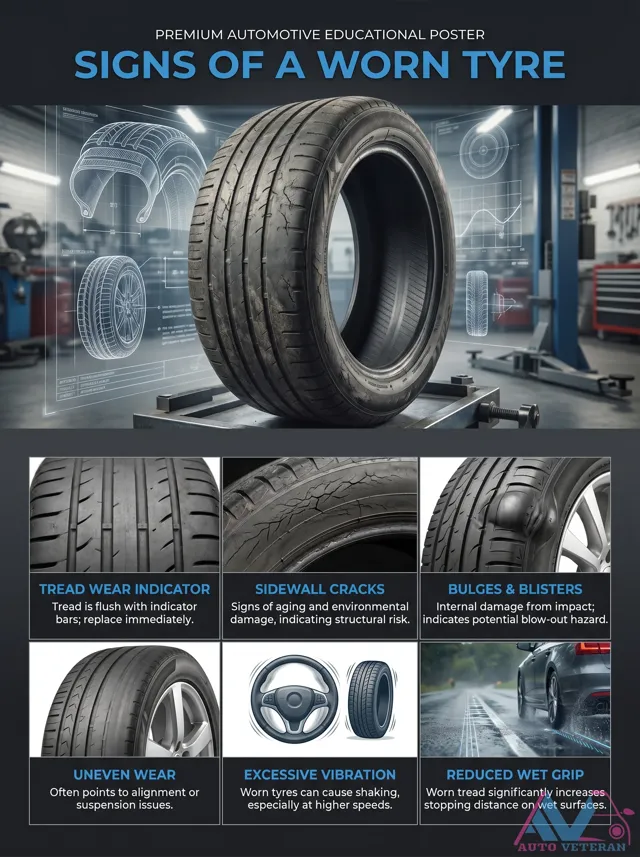 Tyre Tread Wear Indicator Signs