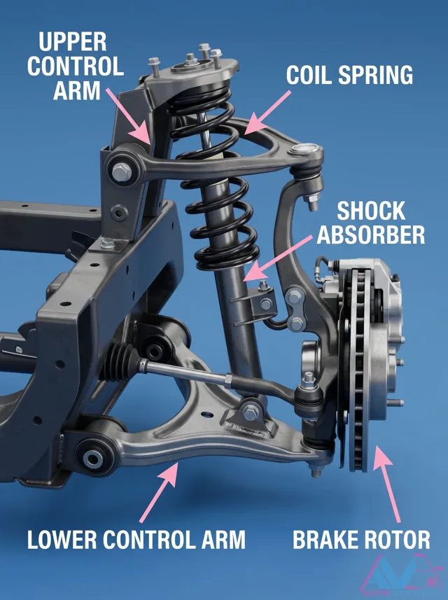 Upper Control Arm and Coil Spring Diagram