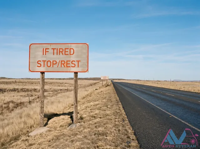 Veteran Rest Stop Sign Urges Tired Drivers to Stop
